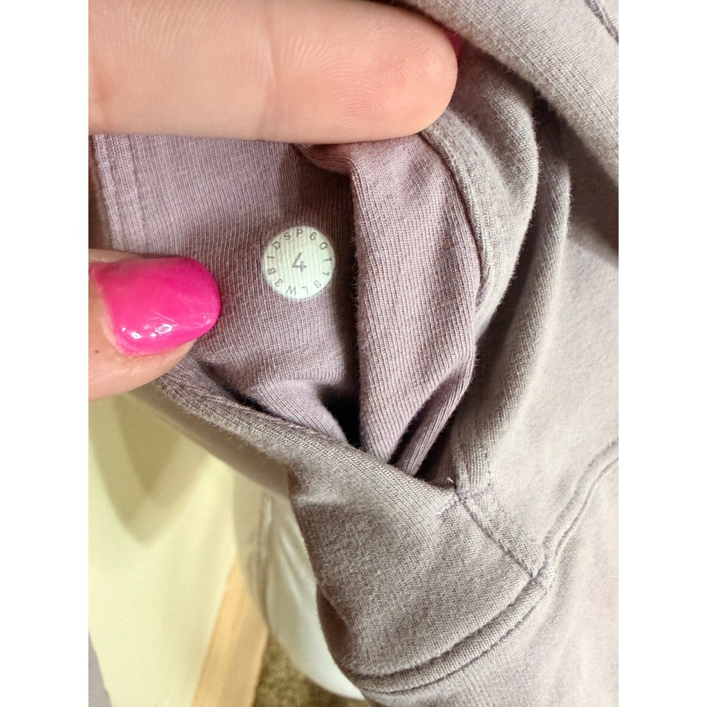 Lululemon All Yours Cropped Hoodie Size 4 Dusty Mauve Purple Pullover Sweatshirt - Picture 4 of 4